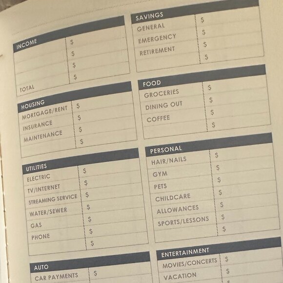 Erin Condren Budget Book • Financial Planner • Sticker Sheet Included - Picture 6 of 6